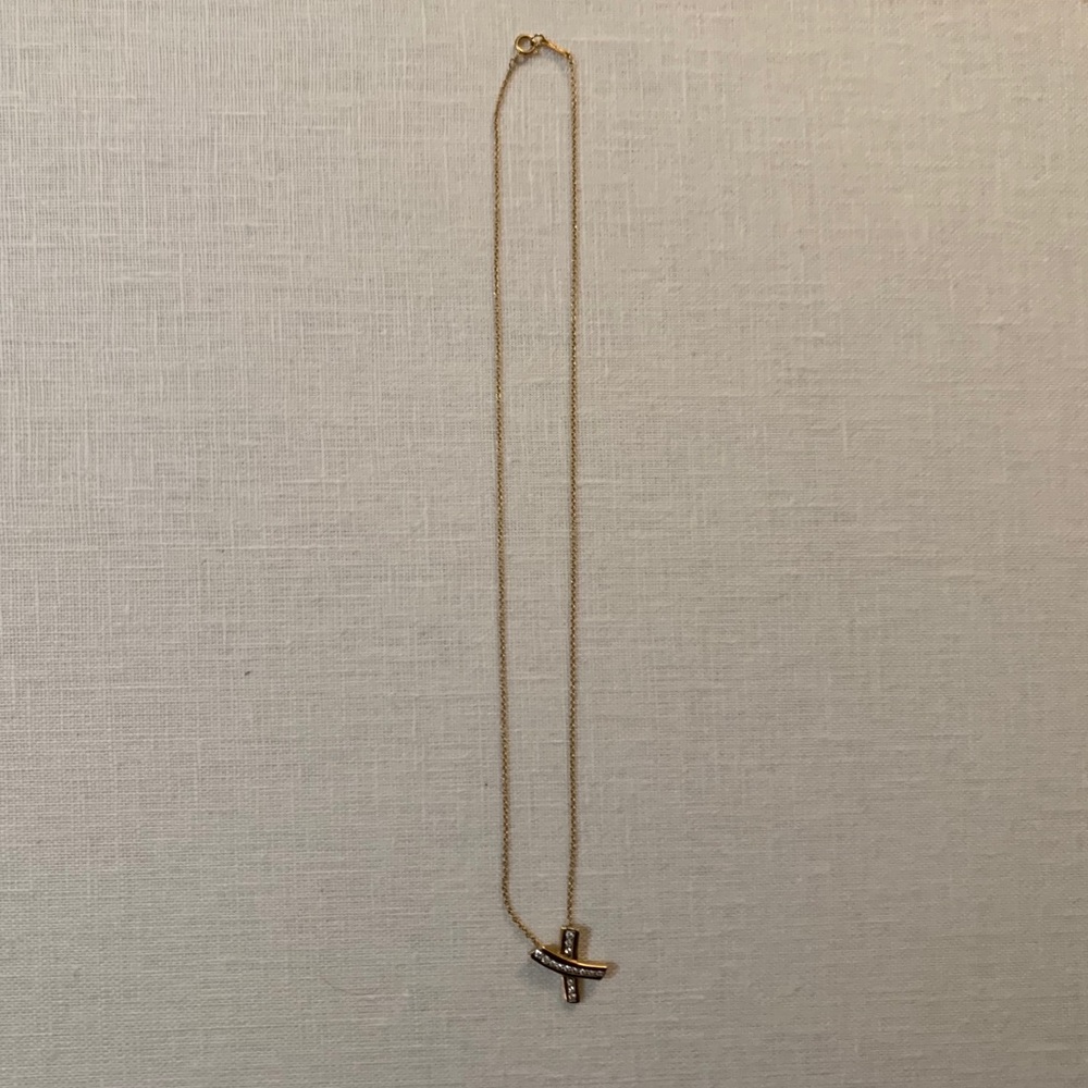 Tiffany & Co 18K Gold Platinum Diamond Pendant - Picture 3 of 5